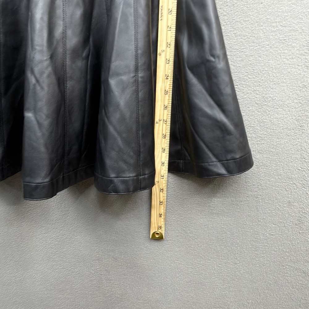7 For All Mankind Vegan Leather Grunge Midi Dress Size XS Black Sleeveless NWOT - Picture 7 of 12